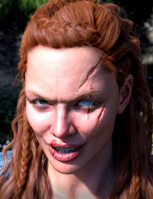 Facial Wound & Scar HD Morphs for Genesis 9