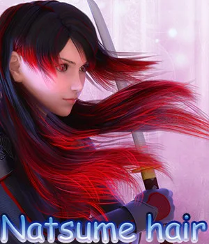 Fantasy Anime Haircut 9 Natsume Hair for G8F 3D Figure Assets muwawya