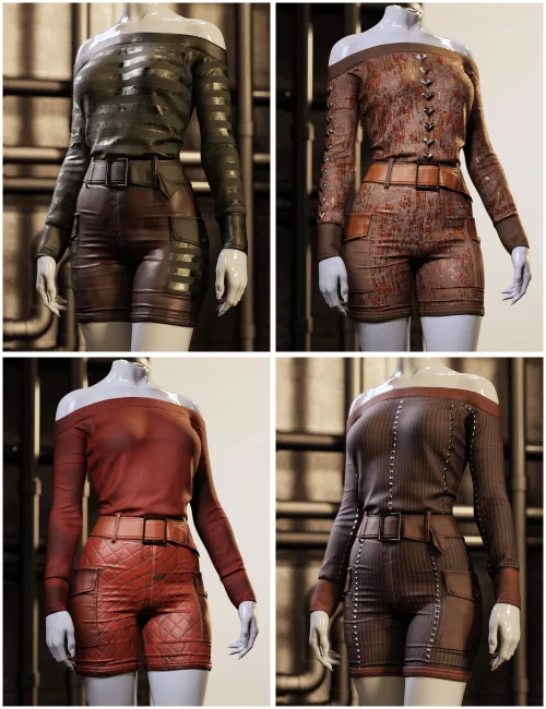 Fantasy Textures Add-On for Shoulder Free Cargo Style Romper