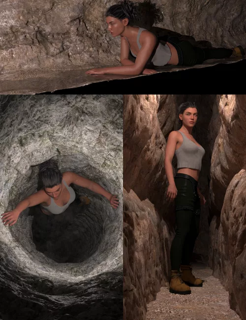 FM Cave Crawling Poses for Genesis 9 and 8 Female