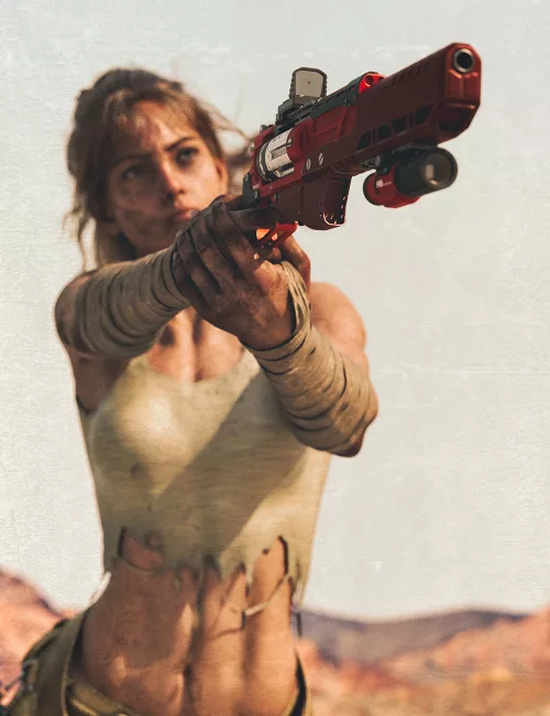 FN Reaper R1 Action Poses for Genesis 9 Feminine