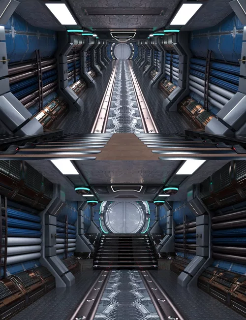 Futuristic Underground Hallway