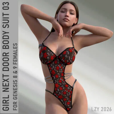 Girl Next Door Bodysuit 03 for Genesis 8 and 9 Females 