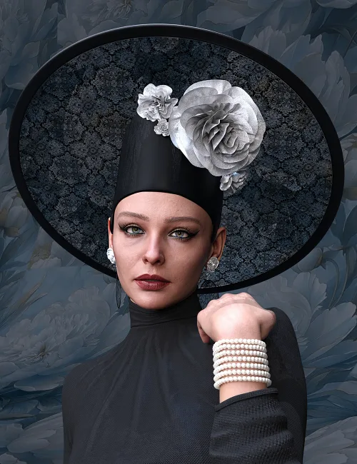 Glamour Hat Set Collection for Genesis 9 Female 02