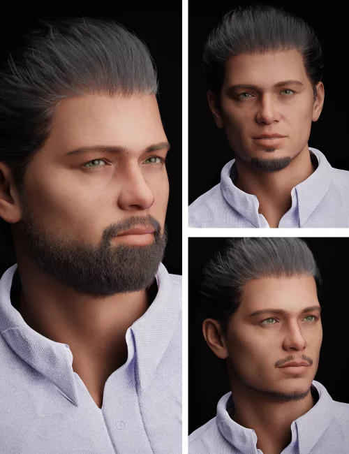 HS Everyday Beard Set for Genesis 8 Male and Genesis 9