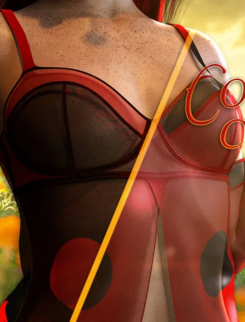 Ladybug Lingerie for Genesis 8 Female