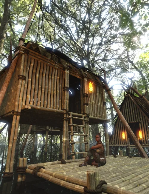 Jungle Stilt Huts 1