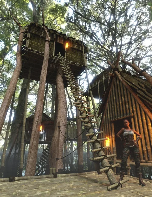 Jungle Stilt Huts 2