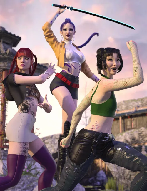 K-Fierce Poses for Genesis 9 Feminine