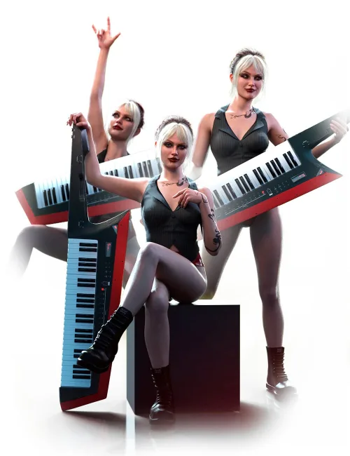 LA Keytar Pack for Genesis 9 and 8 Female