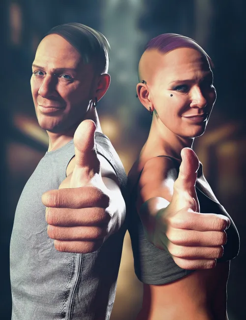 M3D Viktor and Viktoria HD for Genesis 9