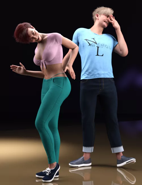 Making Jokes Poses and Expressions for Genesis 9