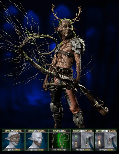 NDFP Woods Druids Accessories for Genesis 9