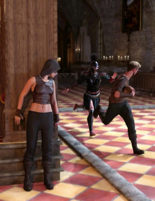 Stop Thief Poses for Genesis 9 and Genesis 8 Female