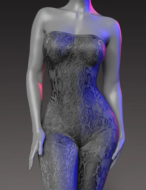 VERSUS - dForce Bodycon Strapless Suit Texture Add-On