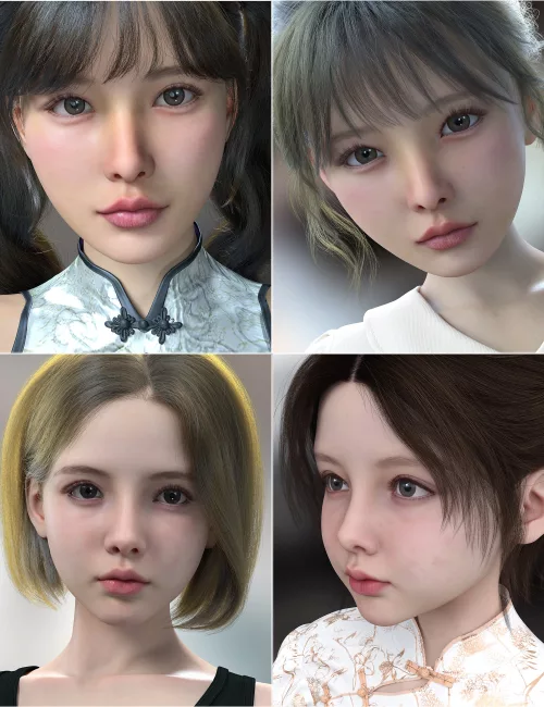 Vo Carin and Young, and Vo Shiho and Young HD for Genesis 9 Character Bundle