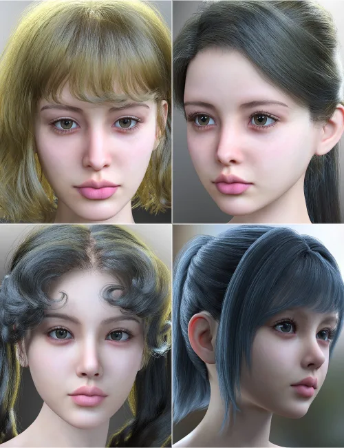 Vo Thea and Young, and Vo Ryn and Young HD for Genesis 9 Character Bundle