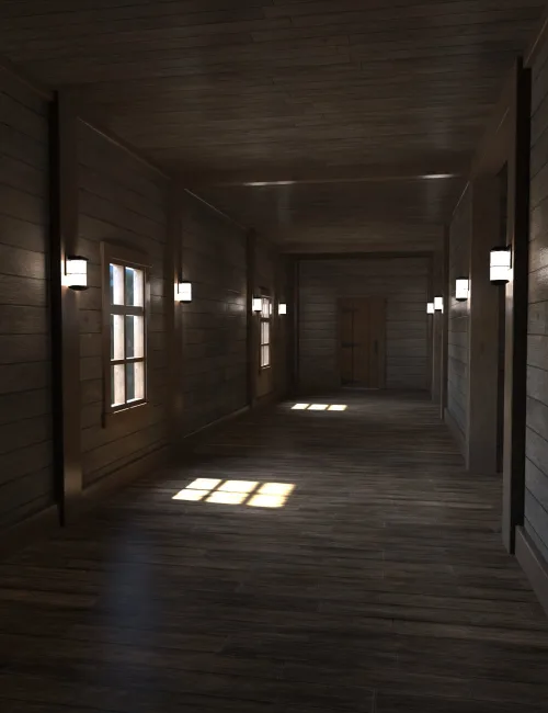 Wooden Hallway Interior