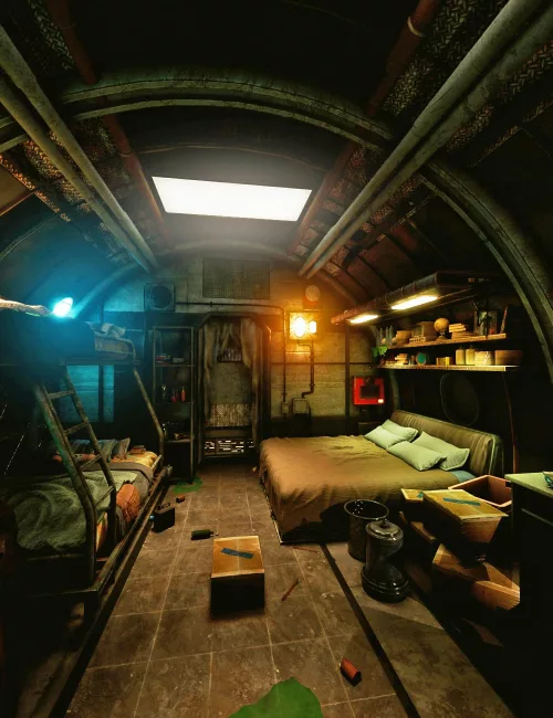 XI Dystopian Bedroom