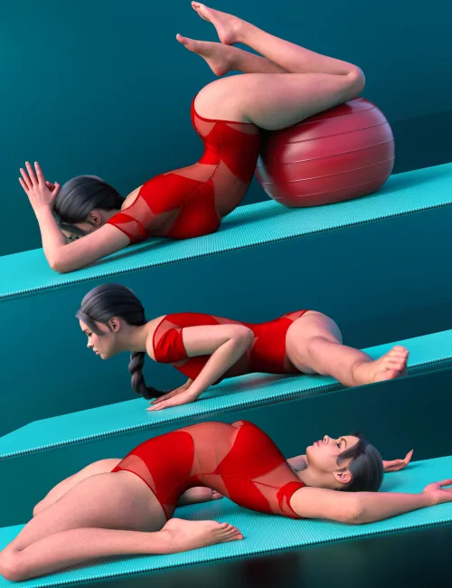 Z Active Series Stretching Pose Mega Set for Genesis 9 and 8 Female