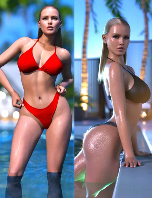 Z Beach Bomb Beauty Shape and Pose Mega Set for Genesis 9 and 8 Female