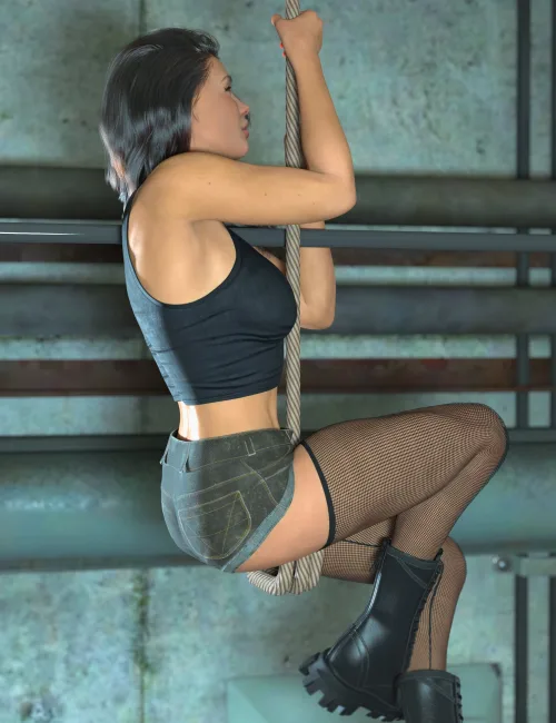 Z Pose Library Hanging and Climbing Mega Set for Genesis 9 and 8 Female