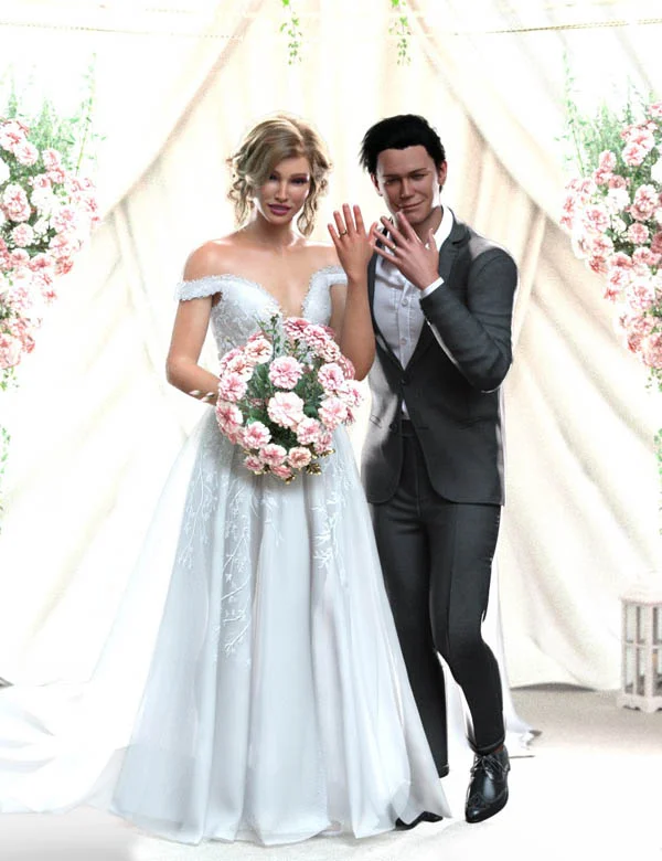 Summer Wedding Poses for Genesis 9 and XI Summer Wedding Environment