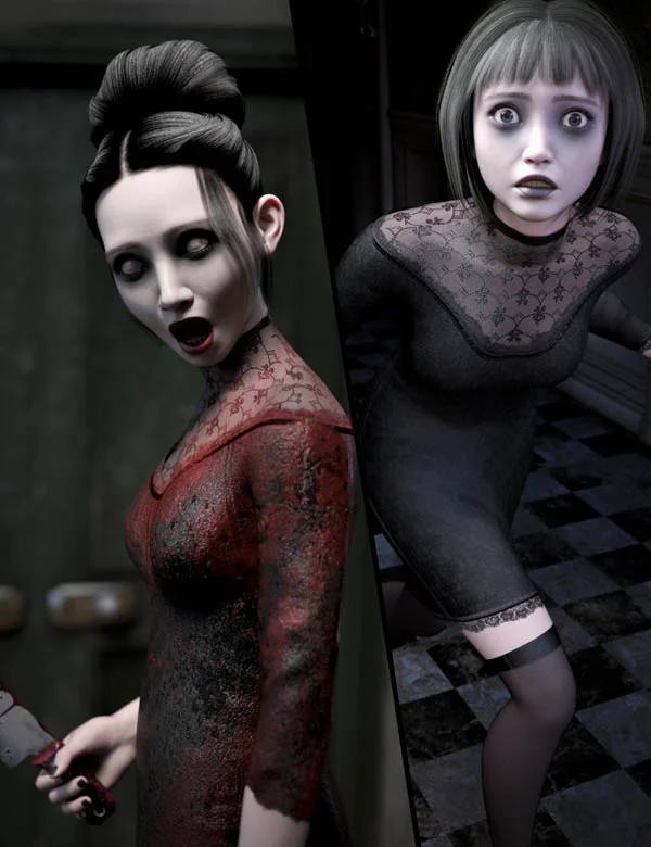 M3D dForce Horror Dress Outfit for Genesis 9