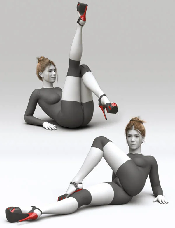 Heel Dance On Floor for Genesis 9 and 8 Female