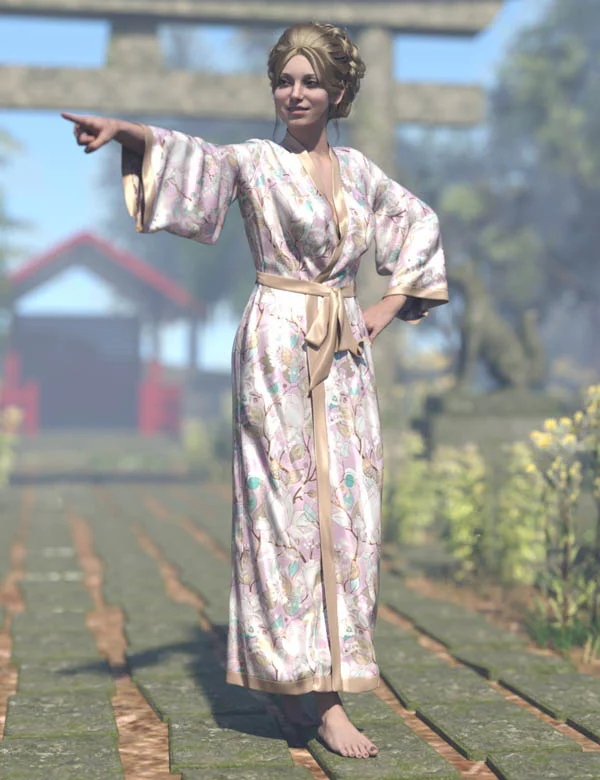 dForce Sunrise Robe for Genesis 9 and 8 Female