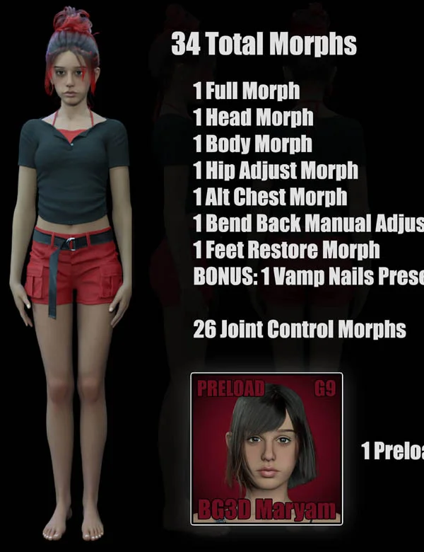 BG3D Maryam for G9 - Bonus Set