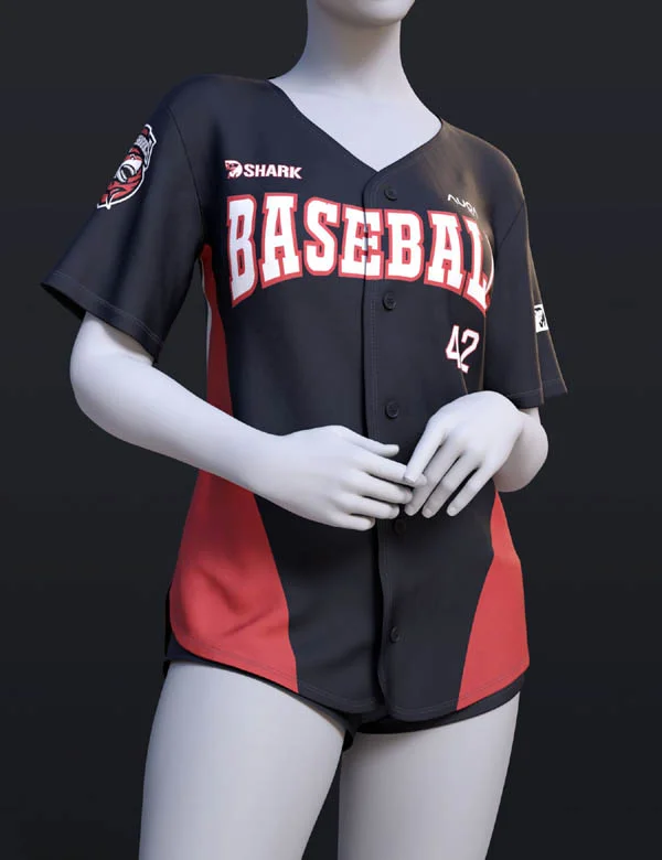 dForce BS Baseball Jersey Outfit for Genesis 9