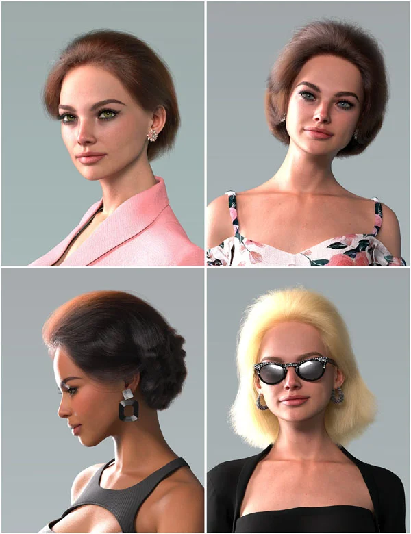 dforce Short Morphing Hair for Genesis 9