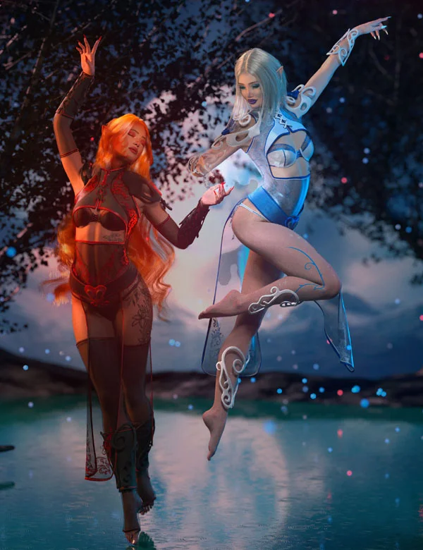 Enchanted Elemental Poses for Genesis 9