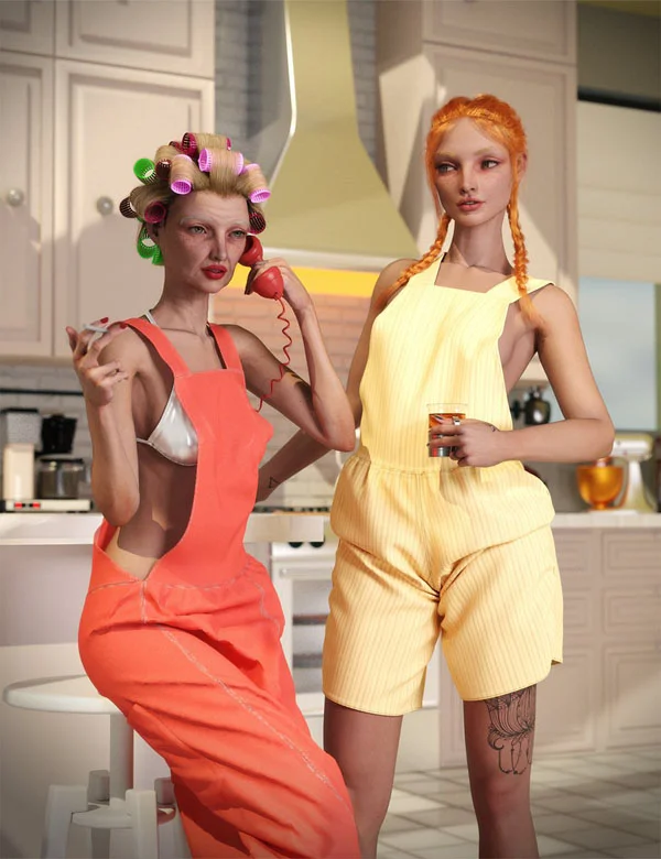 Jill HD Young and Aged for Genesis 9 Feminine