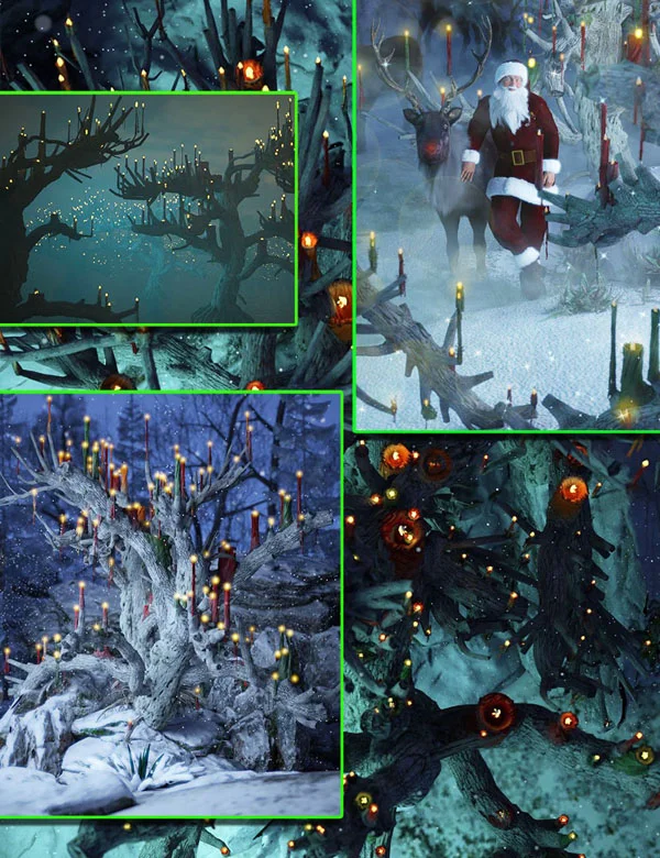 LR Illuminated Candle Trees