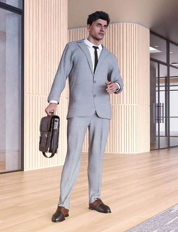 Office Professional Suit Toon for Genesis 9 Iray Texture Add-On