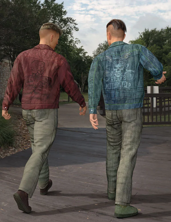 T-Pack Leather Jacket Outfit Texture Add-on