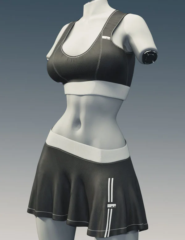 ZK dForce Dancer Outfit for Genesis 9 and 8 Female